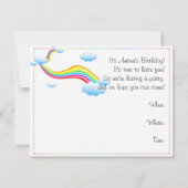 Invitation Rainbow Slide Party (Dos)
