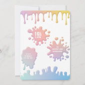 Invitation Rainbow slime party (Dos)