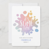 Invitation Rainbow slime party (Devant)