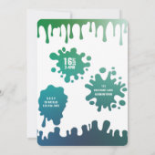 Invitation Rainbow slime party (Dos)