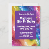 Invitation Rainbow Slime Personnalisé fête d'anniversaire (Dos)