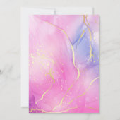 Invitation Rainbow Sparkle Parties scintillant 7ème anniversa (Dos)