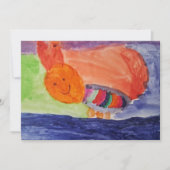 Invitation Rainbow Squirrel Kids Birthday Party (Devant)