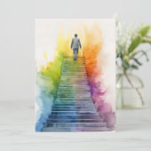 Invitation Rainbow Stairs Homme Sortant (Debout devant)
