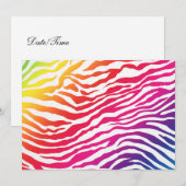 Invitation Rainbow Stripes (Devant / Derrière)
