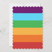Invitation Rainbow Stripes Amusant Bright Anniversaire Fête N (Dos)