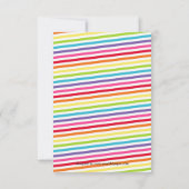 Invitation Rainbow Stripes fête d'anniversaire - 3x5 Invitati (Dos)