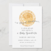 Invitation Rainbow Sunshine Aquarelle moderne Bébé Sprinkine (Devant)