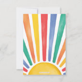 Invitation Rainbow Sunshine Baby shower Voici le fils (Dos)