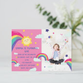 Invitation Rainbow Sunshine Fun Anniversaire (Debout devant)