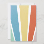 Invitation Rainbow Sunshine Premier anniversaire Boho Girl (Dos)