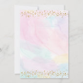 Invitation Rainbow Sunshine Rose Gold Anniversaire (Dos)
