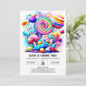 Invitation Rainbow Sweet Chocolate Anniversaire (Debout devant)