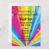 Invitation Rainbow Techno Silhouette Horse Anniversaire Invit (Dos)