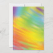 Invitation Rainbow Tie Dye 1er anniversaire pour les enfants (Dos)