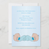 Invitation Rainbow Twin Baby Boys Baby Shower (Dos)