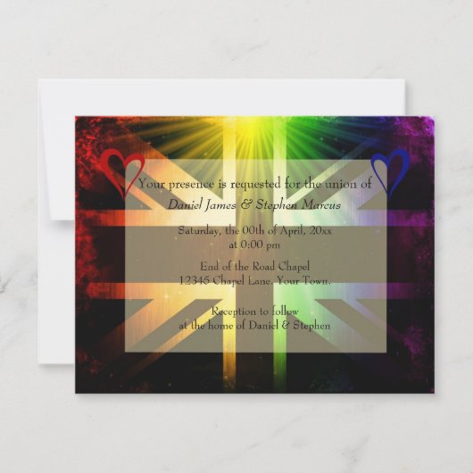 Invitation Rainbow UK (Devant)