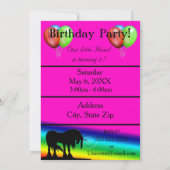 Invitation Rainbow Unicorn Anniversaire (Dos)