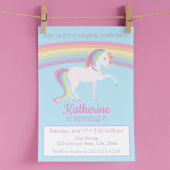 Invitation Rainbow Unicorn Anniversaire