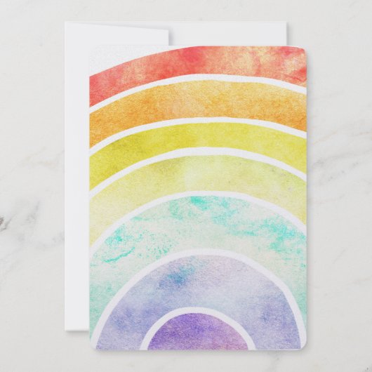 Invitation Rainbow Unicorn Anniversaire (Dos)