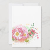 Invitation Rainbow Unicorn Baby shower par courrier (Dos)