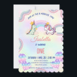 Invitation Rainbow Unicorn & Dinosaur Friends Anniversaire Pa<br><div class="desc">Rainbow Unicorn & Dinosaur Friends Anniversaire Party</div>