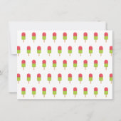 Invitation Rainbow Unicorn Flotte été fête d'anniversaire (Dos)