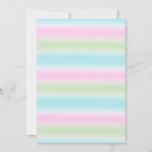 Invitation Rainbow Unicorn Gold Parties scintillant 1er anniv (Dos)