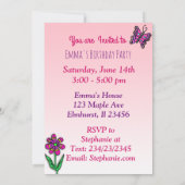 Invitation Rainbow Unicorn Whimsical Anniversaire (Dos)