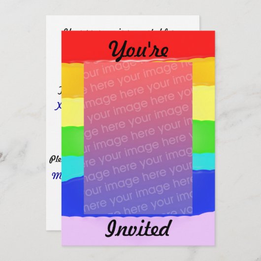 Invitation Rainbow v2 (Devant / Derrière)