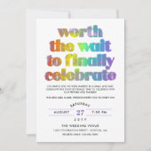 Invitation Rainbow vaut la fête du Mariage de la séquence d'a (Devant)