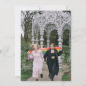 Invitation Rainbow vaut la fête du Mariage de la séquence d'a (Dos)