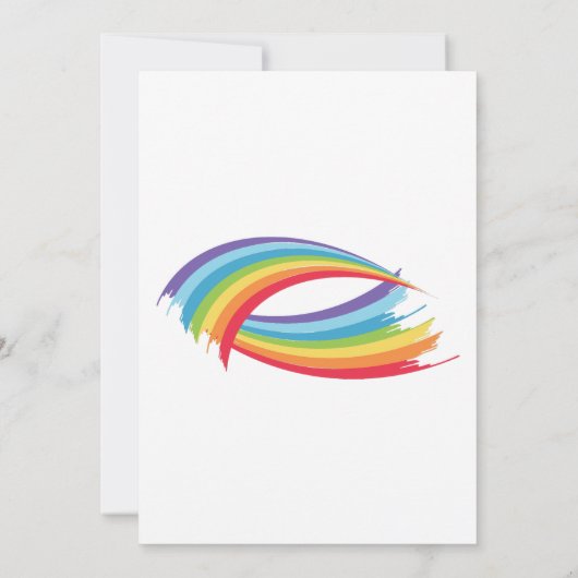 Invitation Rainbow Waves Belle Fête des mariées à deux mariée (Dos)