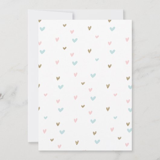 Invitation Rainbows and Hearts Premier anniversaire Invitatio (Dos)