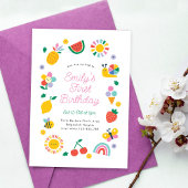 Invitation Rainbows Sunshine Party Invite, Summer Birthday