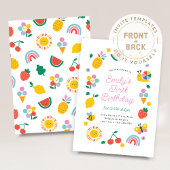 Invitation Rainbows Sunshine Party Invite, Summer Birthday