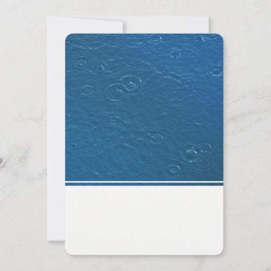 Invitation Raindrops, Anniversaire moderne (Dos)