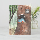 Invitation Rainy Day Bear Daydream Tea Time illustration (Debout devant)