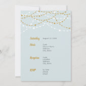 Invitation Rainy Day Blue & Gold Photo Quinceanera (Dos)