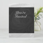 Invitation Rainy Sky Grey et le Monogramme noir (Debout devant)