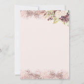 Invitation Raisins de vin Boho Fleurs Brunch & Bubbly (Dos)