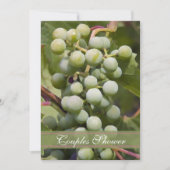 Invitation Raisins verts Vignoble Couples Douche Dégustation  (Devant)