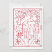 Invitation Raison de la saison Festive Noël (Devant)