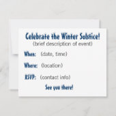 Invitation Raison de l'invitation de saison (Dos)