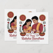 Invitation Raksha Bandhan (Devant / Derrière)