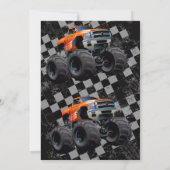 Invitation Rallye Camion Enfants Monster 3e fête d'anniversai (Dos)