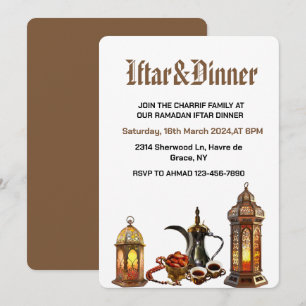 Invitation Ramadan Kareem 2025 dîner de rupture du jeûne
