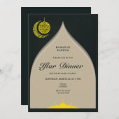 Invitation Ramadan moderne Kareem Iftar Dîner de l'Aïd (Devant / Derrière)
