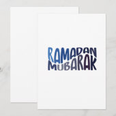 Invitation Ramadan Moubarak citation islamique (Devant / Derrière)