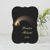 Invitation Ramadan Mubarak 2026 personalized Elegant Card (Debout devant)